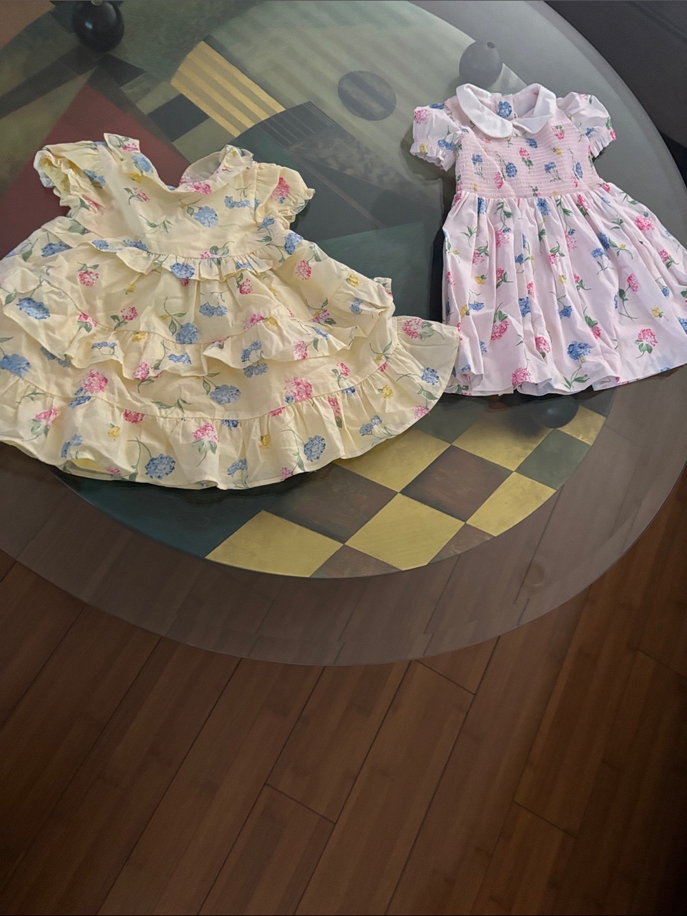Janie and Jack Yellow Floral Ruffle Party Dress brand new with no tags